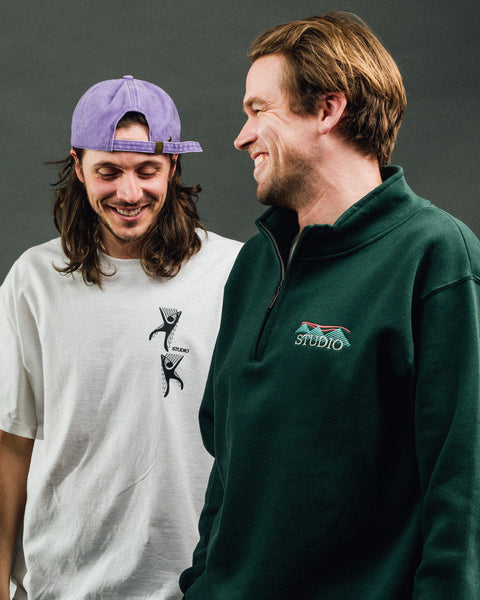 Summit - Qtr Zip  Sweater - Forest - SOLD OUT