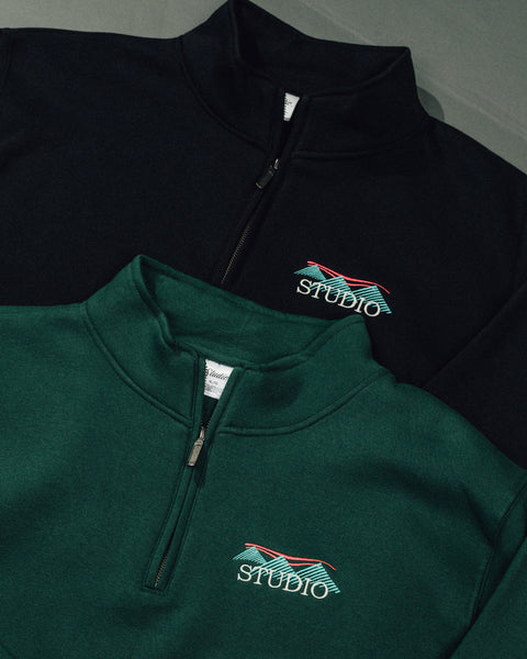 Summit - Qtr Zip  Sweater - Forest - SOLD OUT