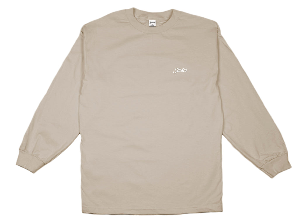 Small Script - L/S Tee - Sand - SOLD OUT