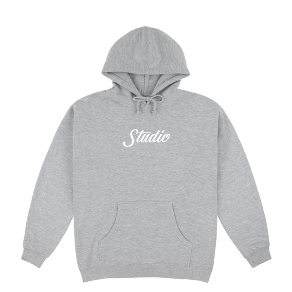 Big Script - Hoodie - Heather Grey