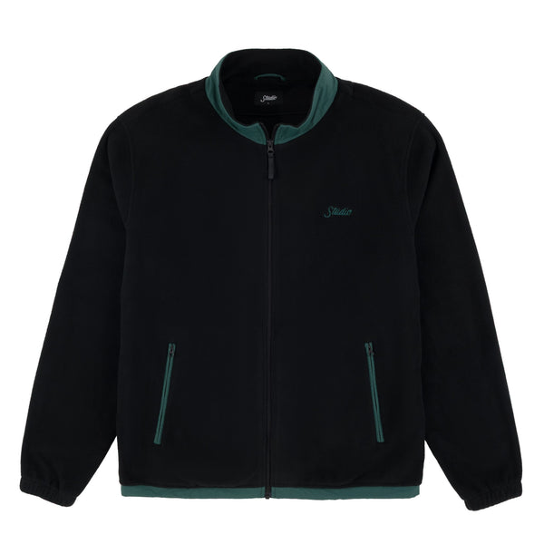 Peace Polar Fleece - Black w/Hunter Green Ripstop Trim