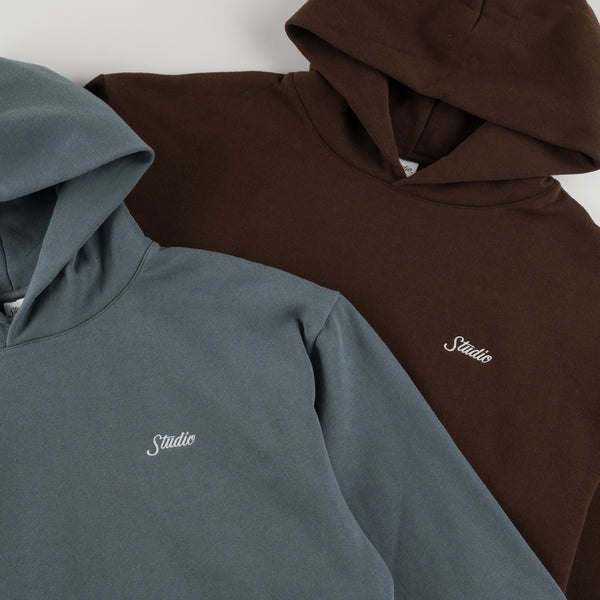 Small Script - Hoodie - Brown