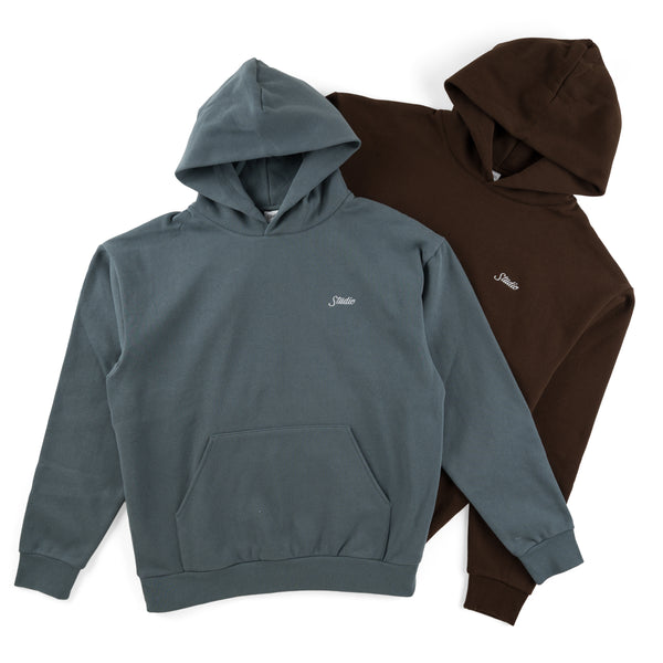 Small Script - Hoodie - Brown