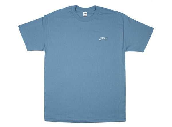 Small Script - Tee - Stone Blue - SOLD OUT