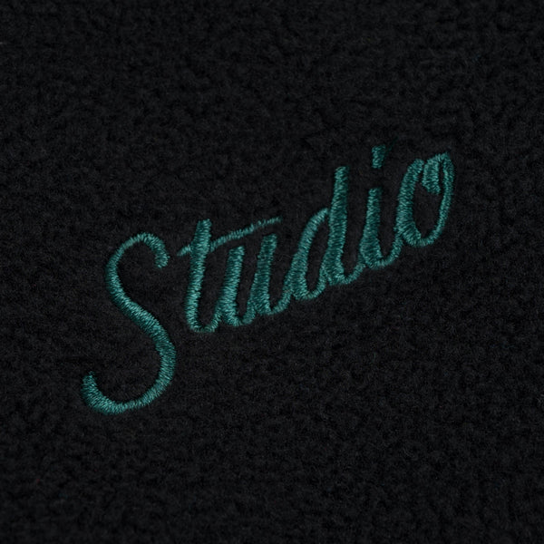 Peace Polar Fleece - Black w/Hunter Green Ripstop Trim