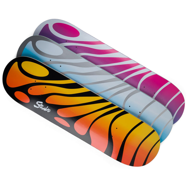 ORGANIC PLUS - WHT/PRPL FADE - SKATEBOARD