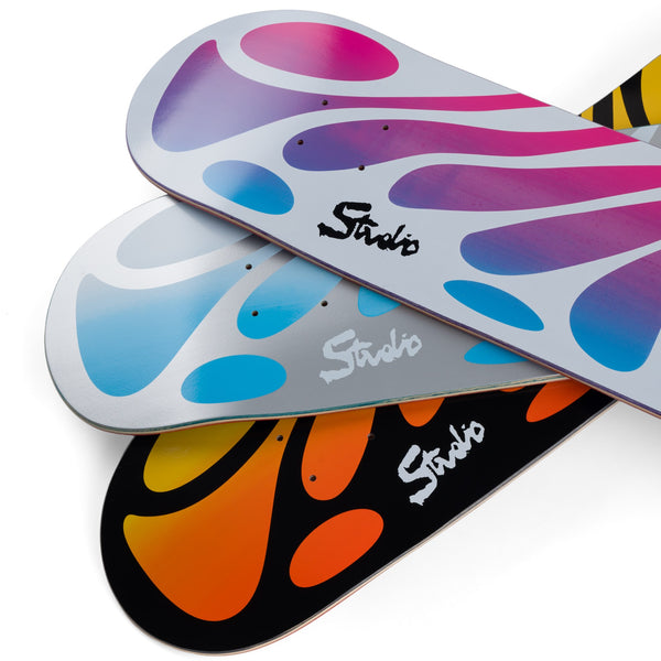 ORGANIC PLUS - WHT/PRPL FADE - SKATEBOARD