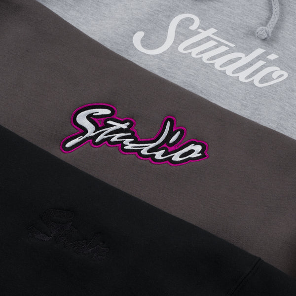 Big Script - Hoodie - Heather Grey
