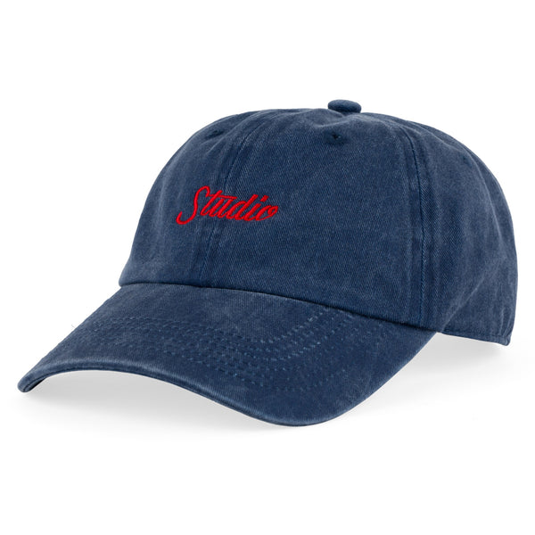 Small Script - 6 Panel Garment Dyed - Navy