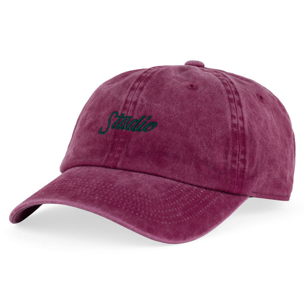 Small Script - 6 Panel Garment Dyed - Wine - SOLD OUT