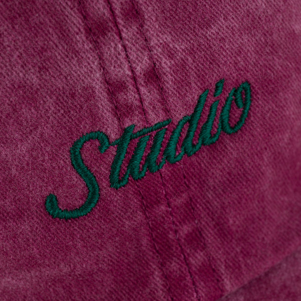 Small Script - 6 Panel Garment Dyed - Wine - SOLD OUT