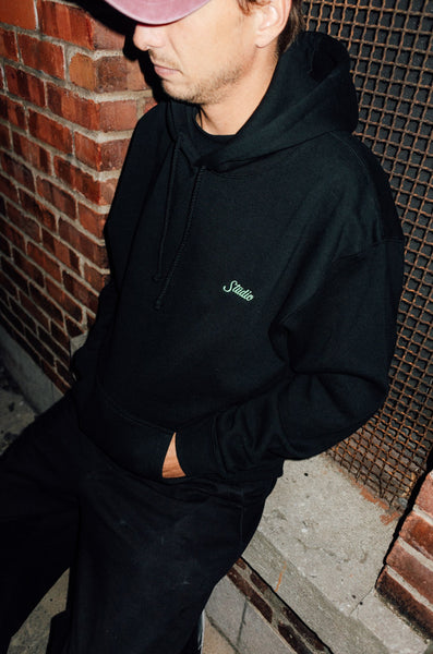 Small Script - Hoodie - Black