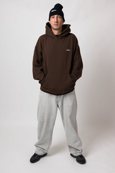 Small Script - Hoodie - Brown