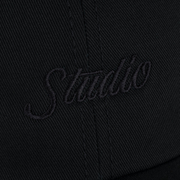 Small Script -  6 Panel - Black/Black