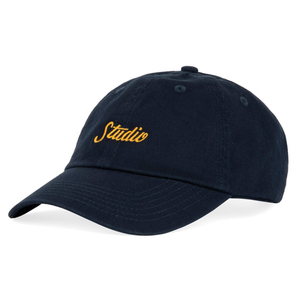 Small Script - 6 Panel Hat - Navy w/gold - SOLD OUT