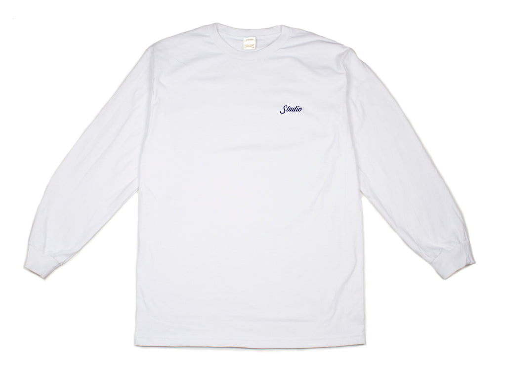 Small Script - Longsleeve Tee - White - SOLD OUT