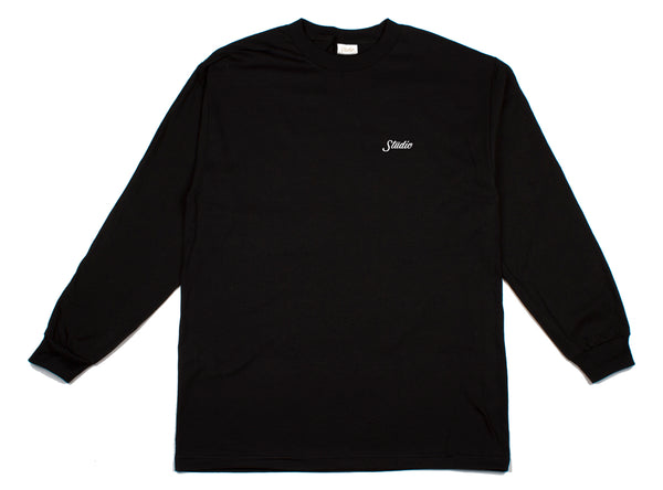 Small Script - Longsleeve Tee - Black - SOLD OUT