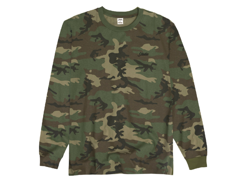 Small Script - Longsleeve - Camo Green - SOLD OUT