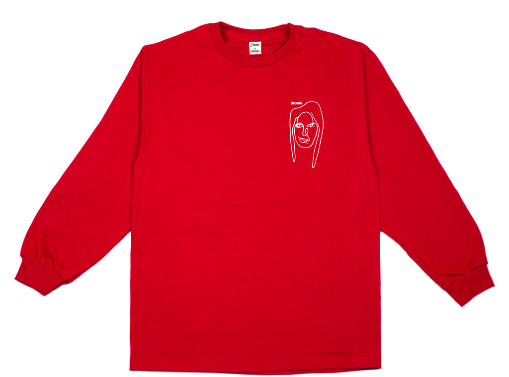 The Face - L/S Tee - Red - SOLD OUT