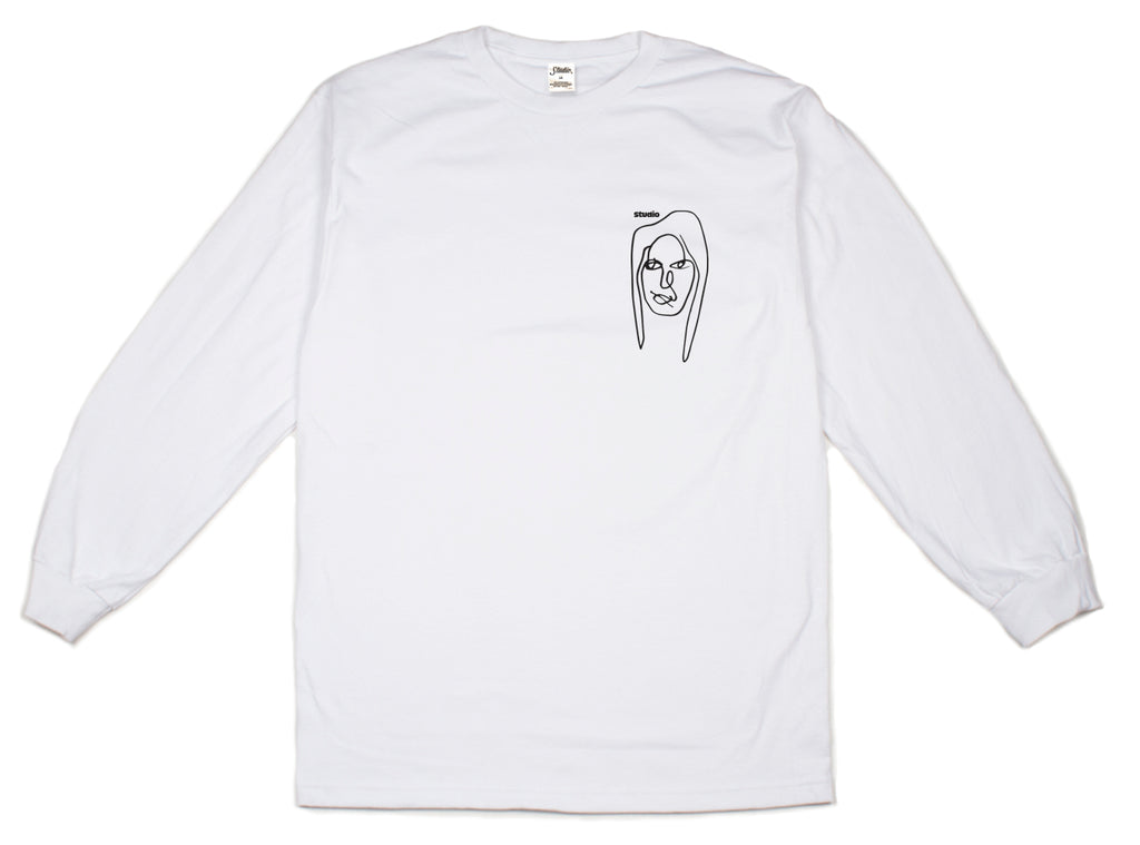 The Face - L/S Tee - White